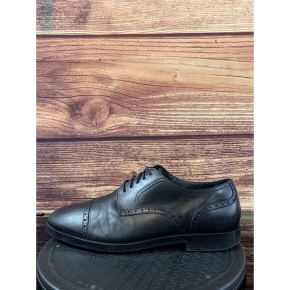 Cole Haan Grand.OS Men’s Jefferson Cap Toe Oxford Black Leather C23789 Size 10.5 - Picture 4 of 9